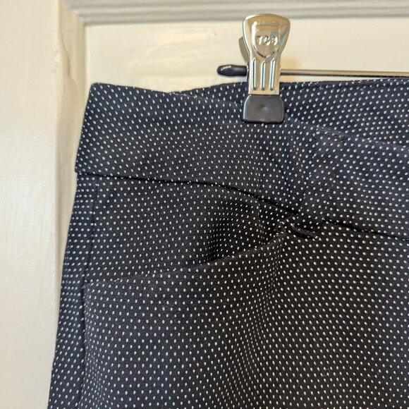 Old Navy Pixie Cropped Pants Black with White polka dots Size 18 - Picture 1 of 6